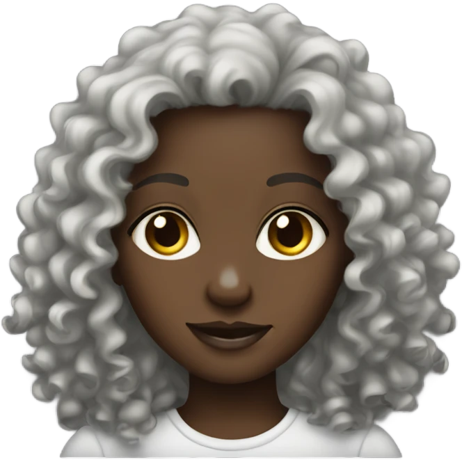darkskin curly haired girl emoji