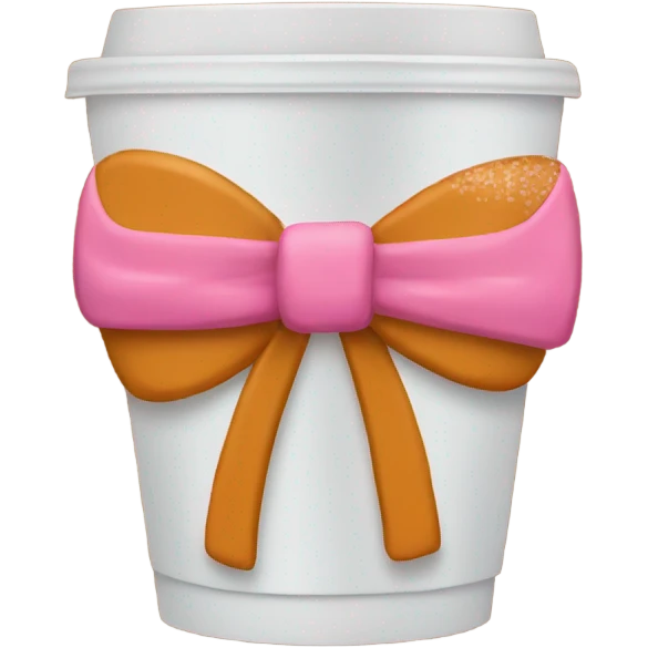 Dunkin coffee cup bow emoji