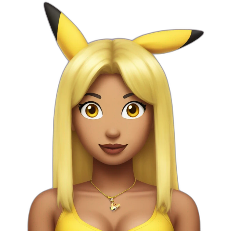 Pikachu and Nicki minaj emoji