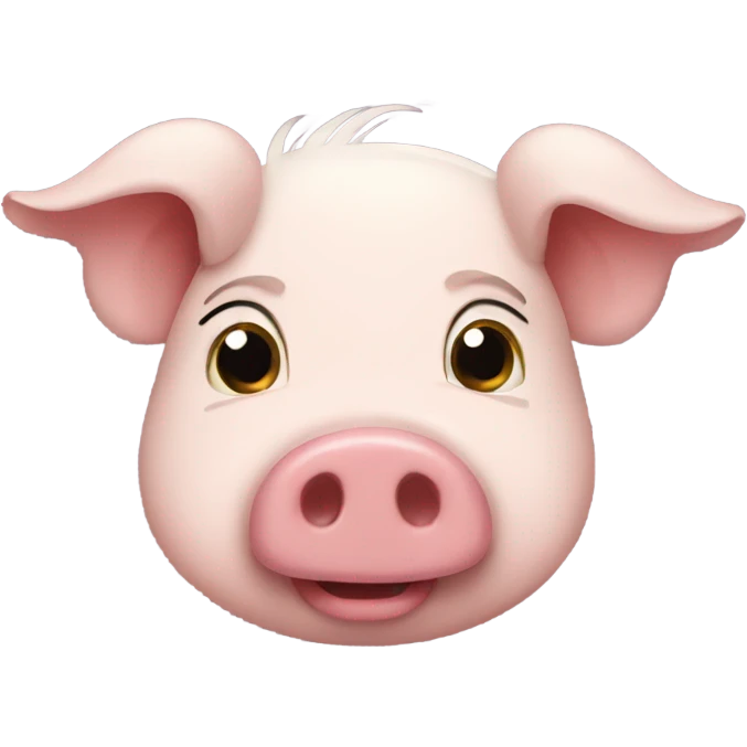 Hair pig emoji
