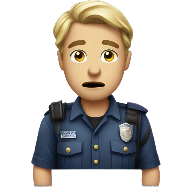 Calling the police with concerned face emoji