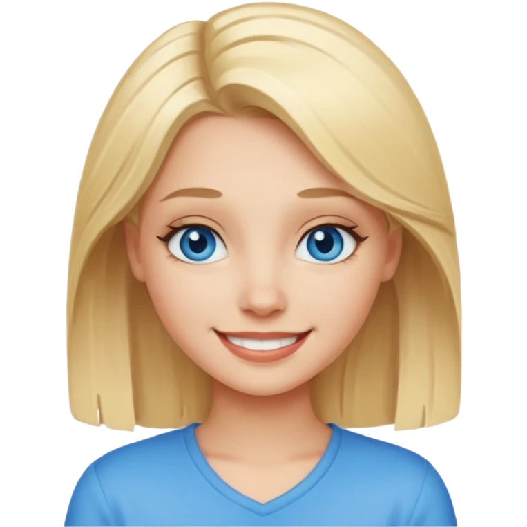 Aesthetic blonde Beautiful girl Cool smile emoji