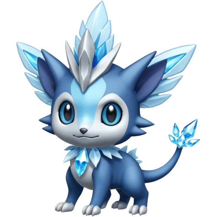 Elemental dark dusky mechanical frosty fairy-like fantasy epic rare Glalie-Sneasel-Togetic-Pokémon-Fakémon-hybrid-creature emoji