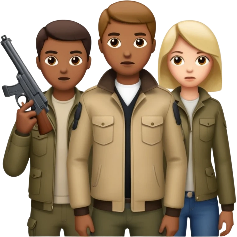 Gang with gun emoji