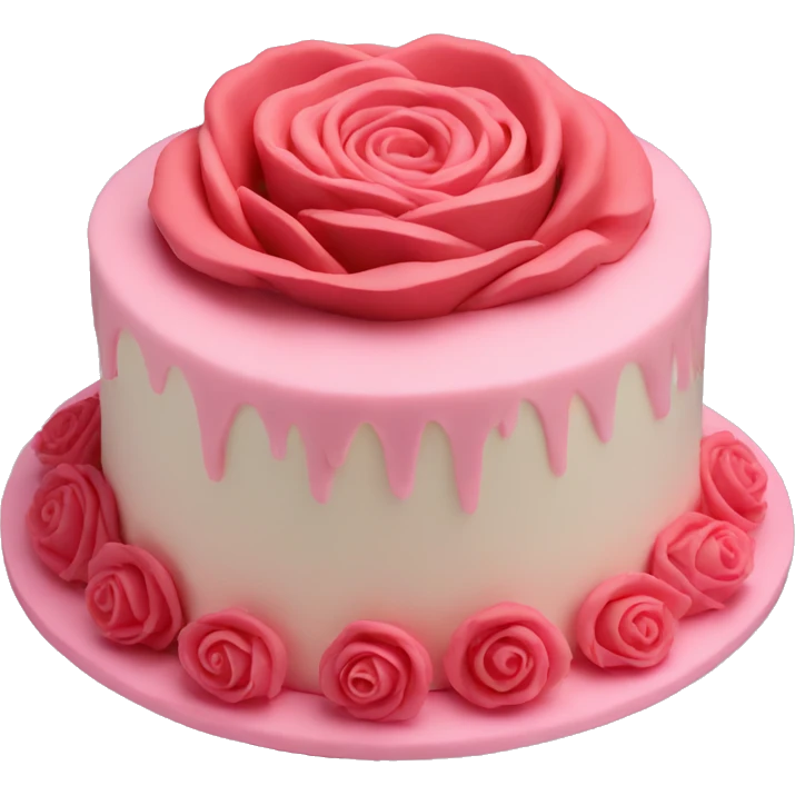 Rose cake emoji