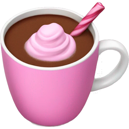 Pink hot chocolate  emoji