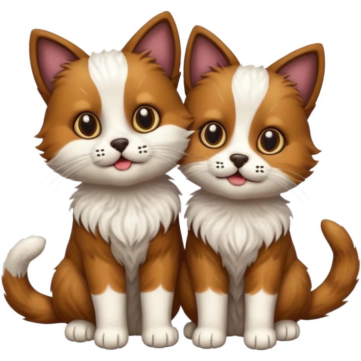 cat and dog one body emoji