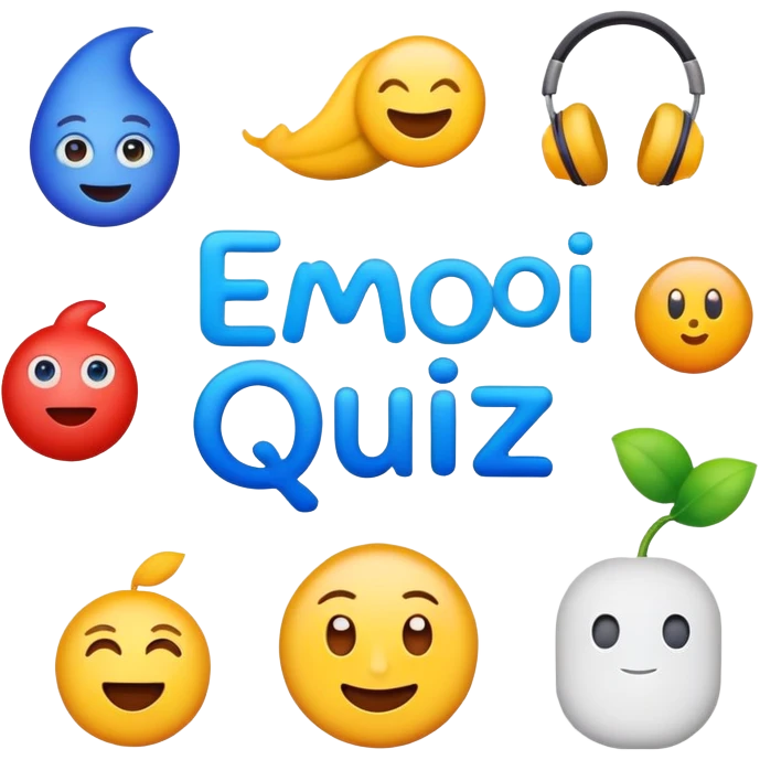 A title logo for "The Emoji Movie Quiz" with fun colorful movie and quiz elements emoji