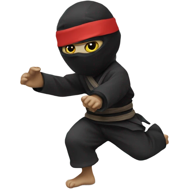 Clumsy ninja tripping over toy  emoji