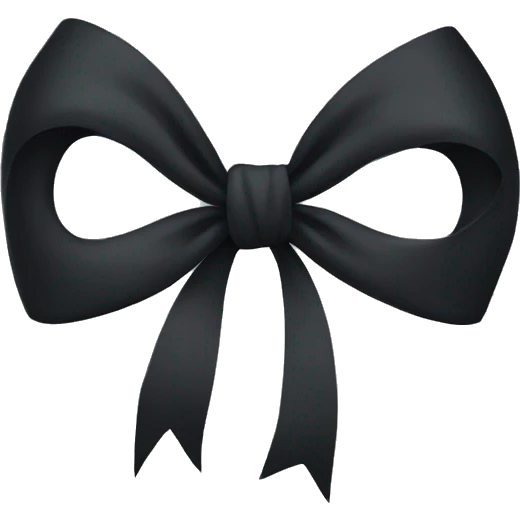 Black bow emoji