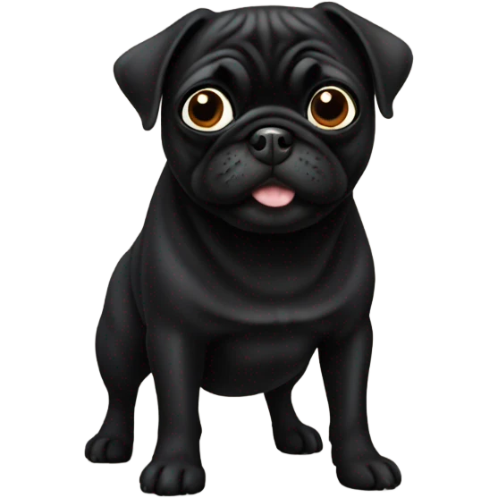 Black pug emoji