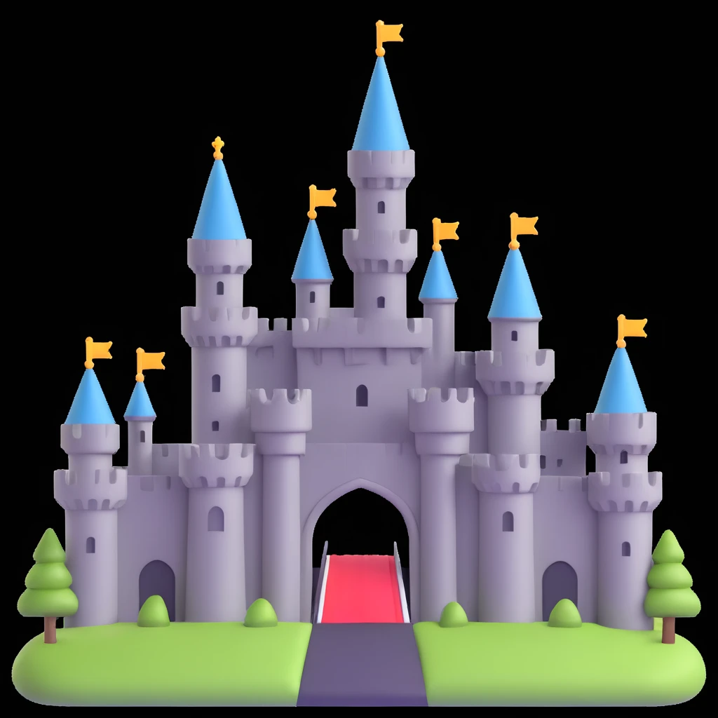 king and queen, castle background emoji