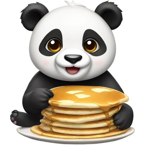 Panda eating pancakes  emoji