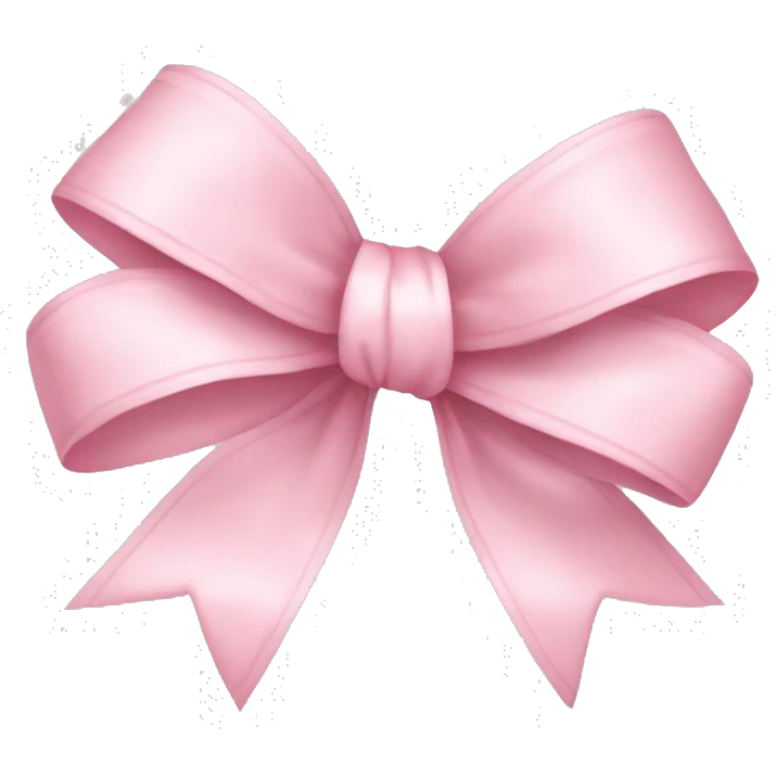 light pink ribbon bow emoji