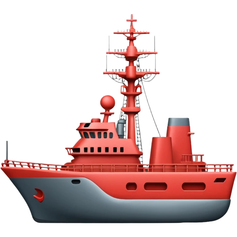 2D Emoji of an frigate emoji
