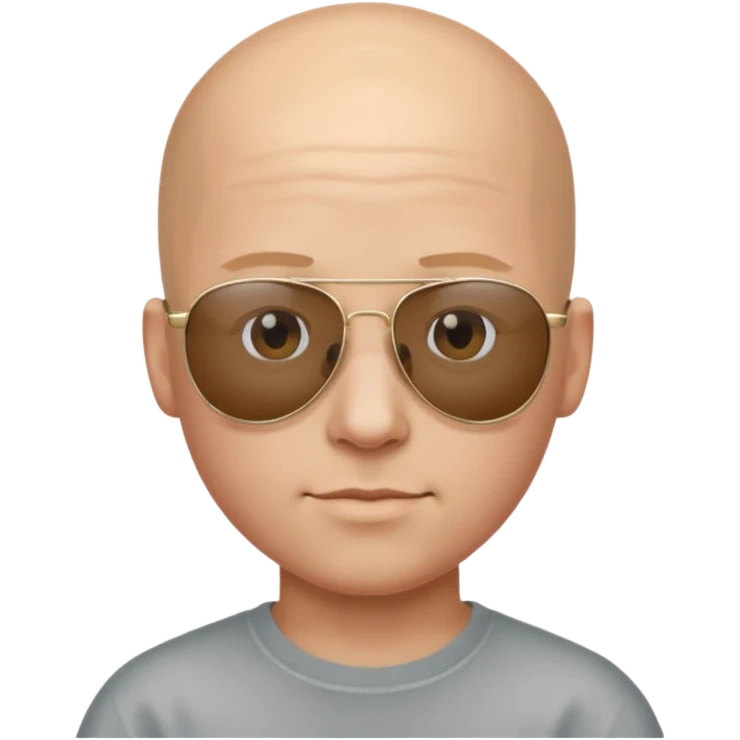 bald boy in sunglasses emoji