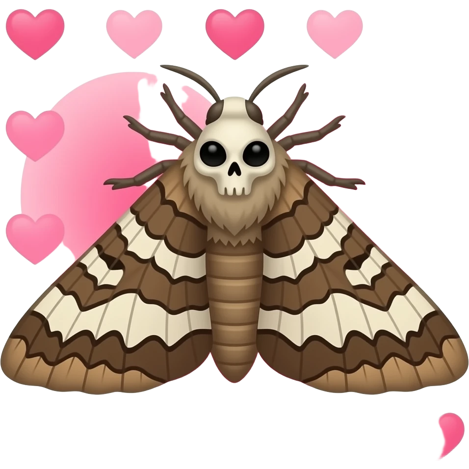 Deathshawk Moth surrounder by hearts emoji