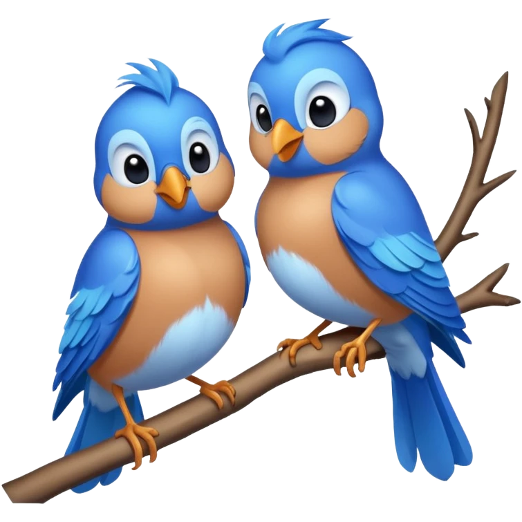Disney blue love birds emoji