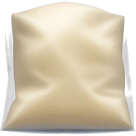 Pocket sized see through ziploc bag of flour emoji