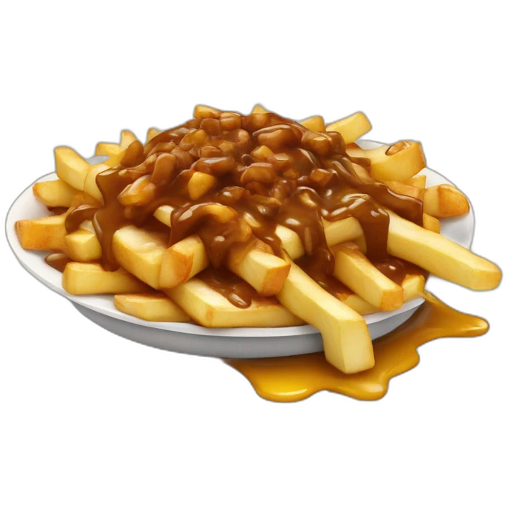 Poutine qui mange une poutine emoji