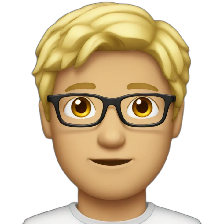 blond man with glasses emoji