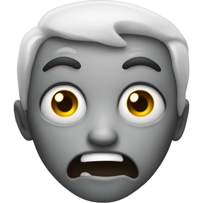 a scary face emoji