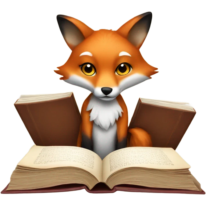 fox with a book emoji