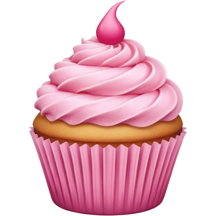 Cupcake with pink icing emoji