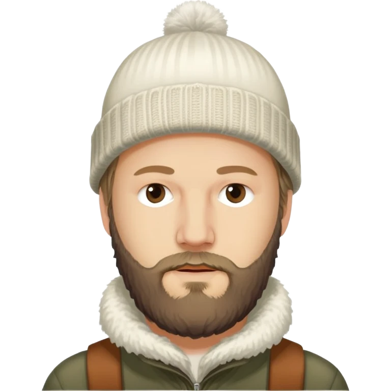 Justin Vernon of Bon Iver with beard and winter hat emoji