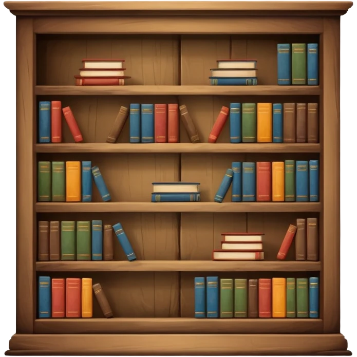 поличка з книгами  emoji