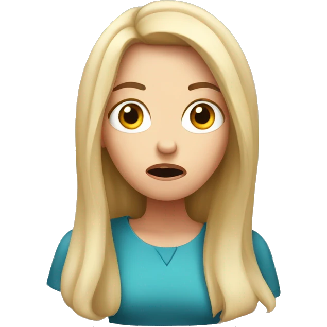 Shocked basic white girl emoji