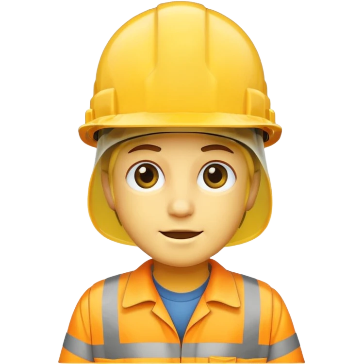 construction hat without guy, front facing transparent emoji