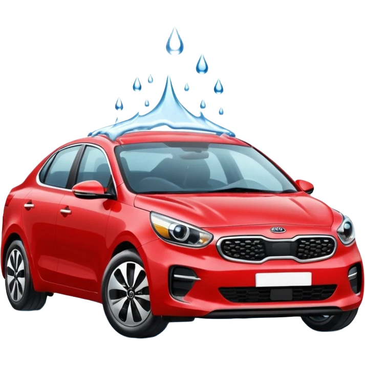 red kia car wash shop emoji