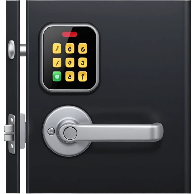 Electronic Door Lock System with sim card insert only screen no key hole emoji
