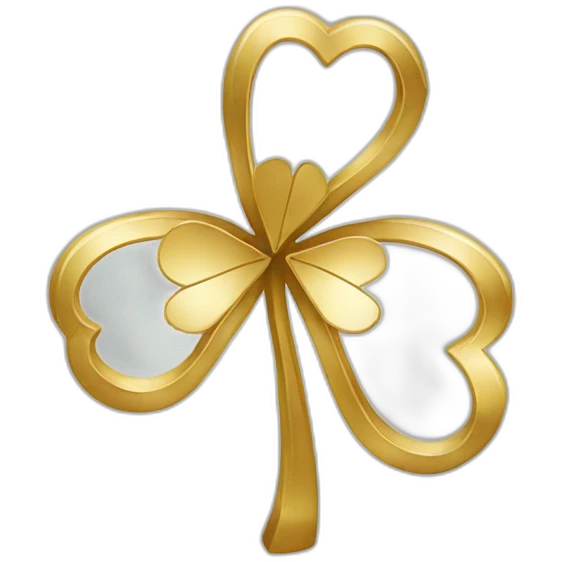 gold-outline-four-leaf-clover emoji