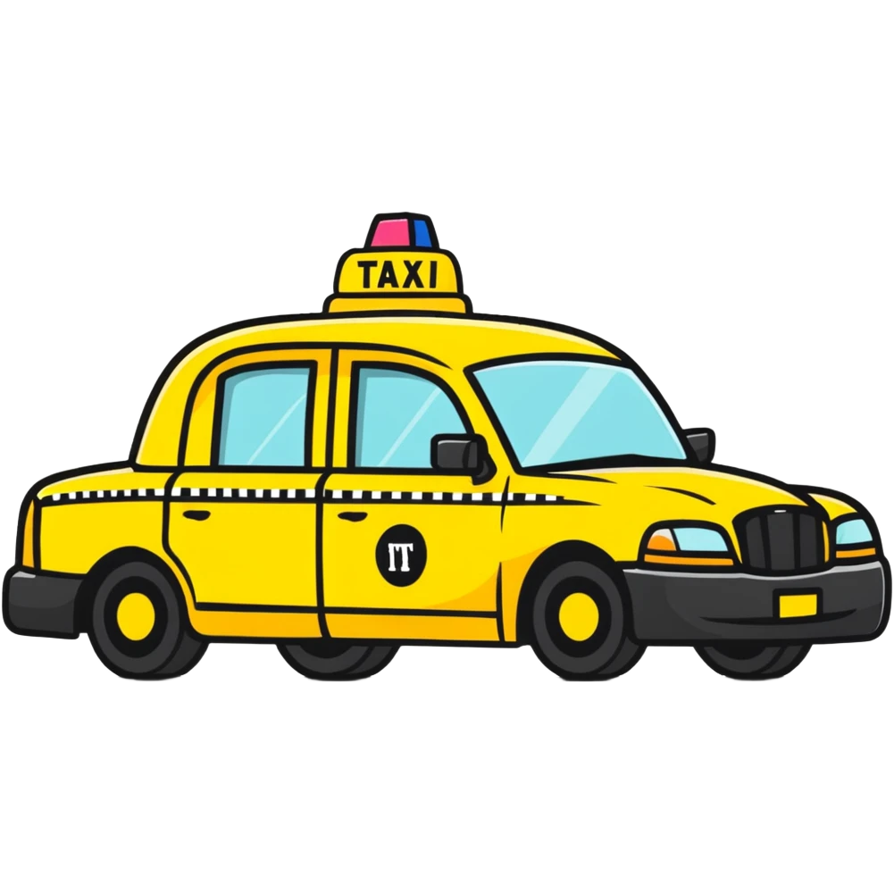 yellow New York taxi cab emoji