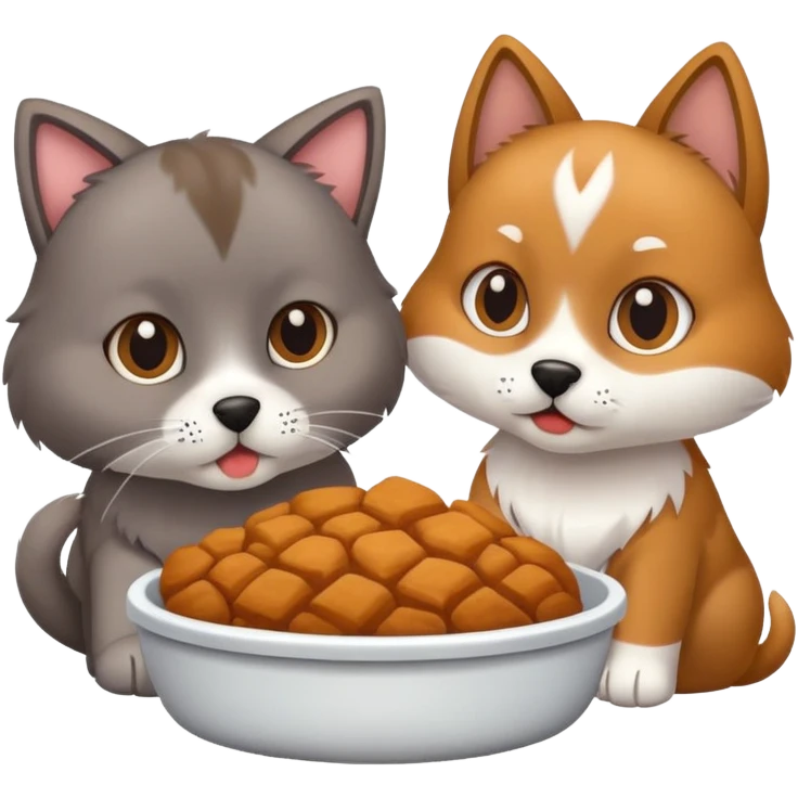 Dog eat cat emoji