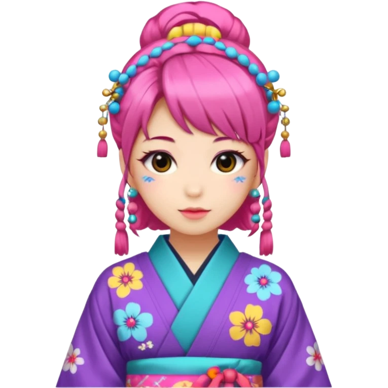 Girl wearing the Japanese style Decora emoji