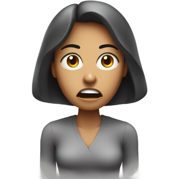 woman afraid of something emoji