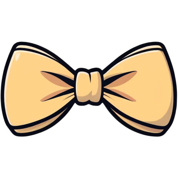 Beige bow emoji