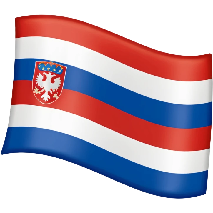 FR yugoslavia flag blue white red without star, only three stripes emoji