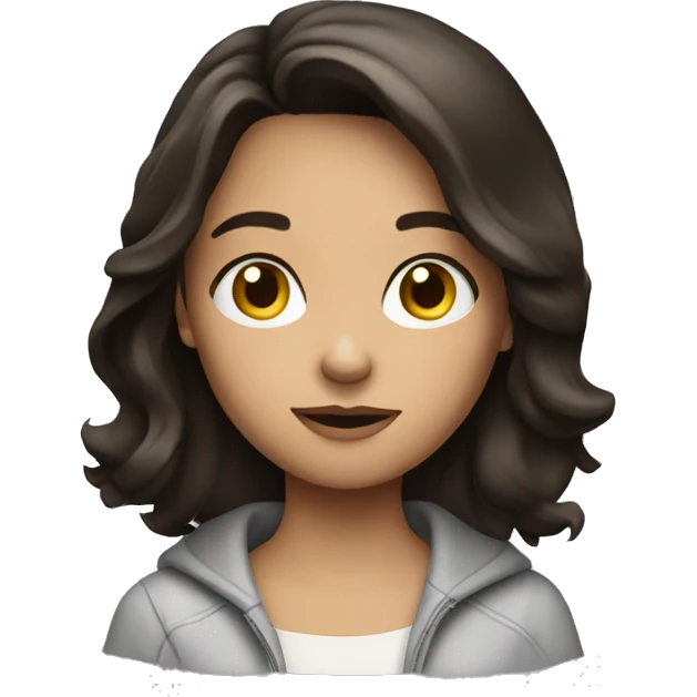 Brunette girl watch TV emoji