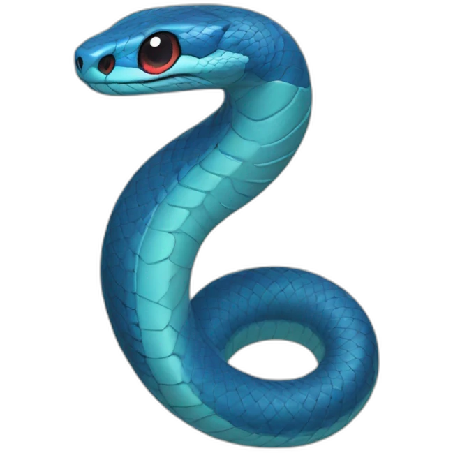 Blue snake emoji
