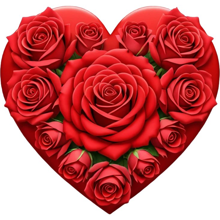 a heart made of roses emoji