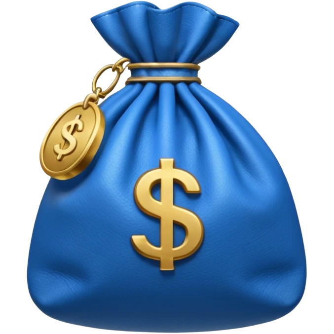 blue money bag emoji