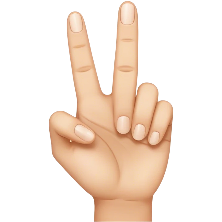 hand two fingers emoji