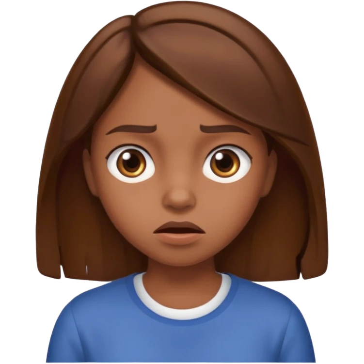 gurl with brown hair being dumb  emoji
