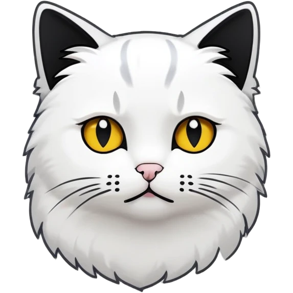 iPhone sticker, cat with sad eyes emoji