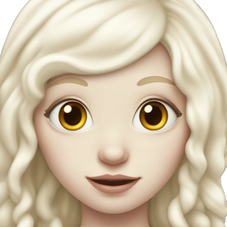 Coquette Albino girl  emoji