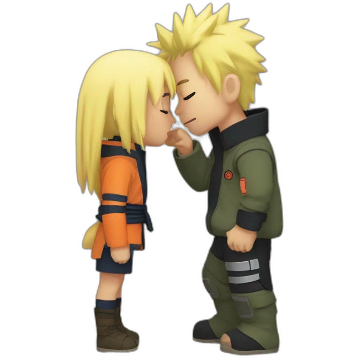 Naruto kissing the rock emoji